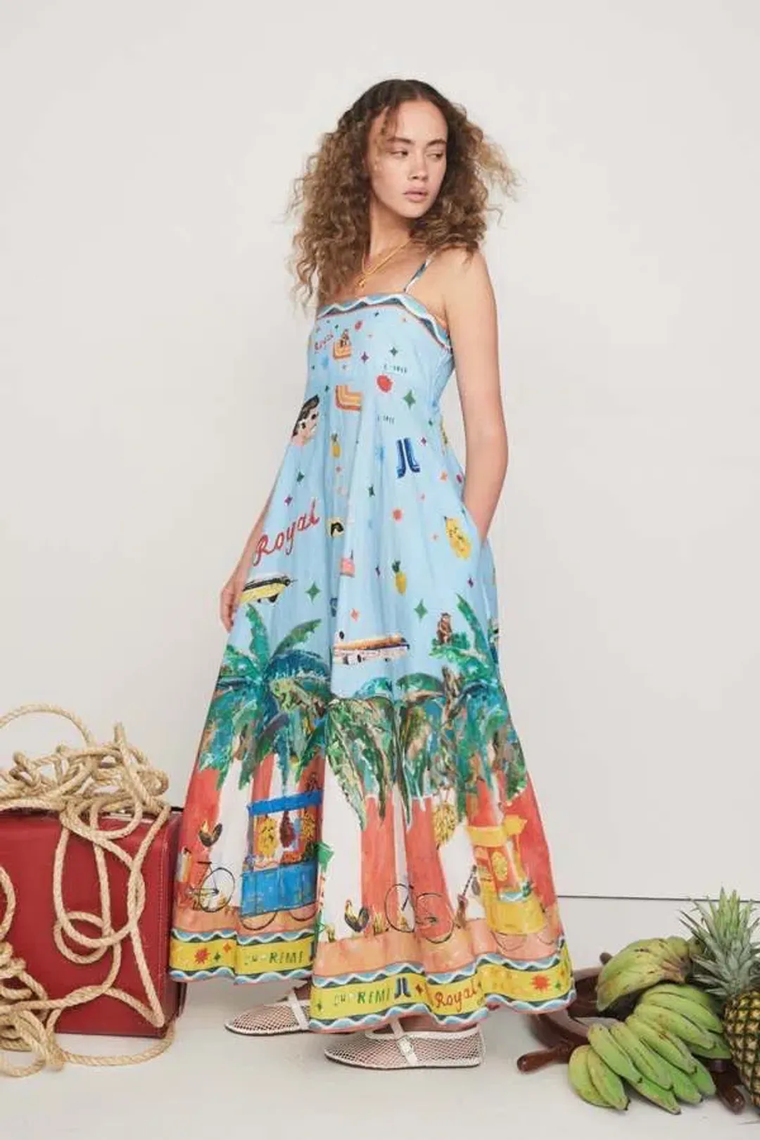 ALEMAIS All Aboard Midi Sundress Size 10 AU for rent on The Volte - main image