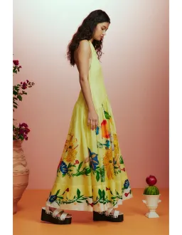 Alemais Dahlia Halter Maxi Gown Yellow Size AU 10 for rent on The Volte - image 20