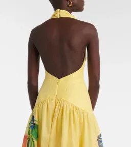 Alemais Dahlia Halter Maxi Gown Yellow Size AU 10 for rent on The Volte - image 4