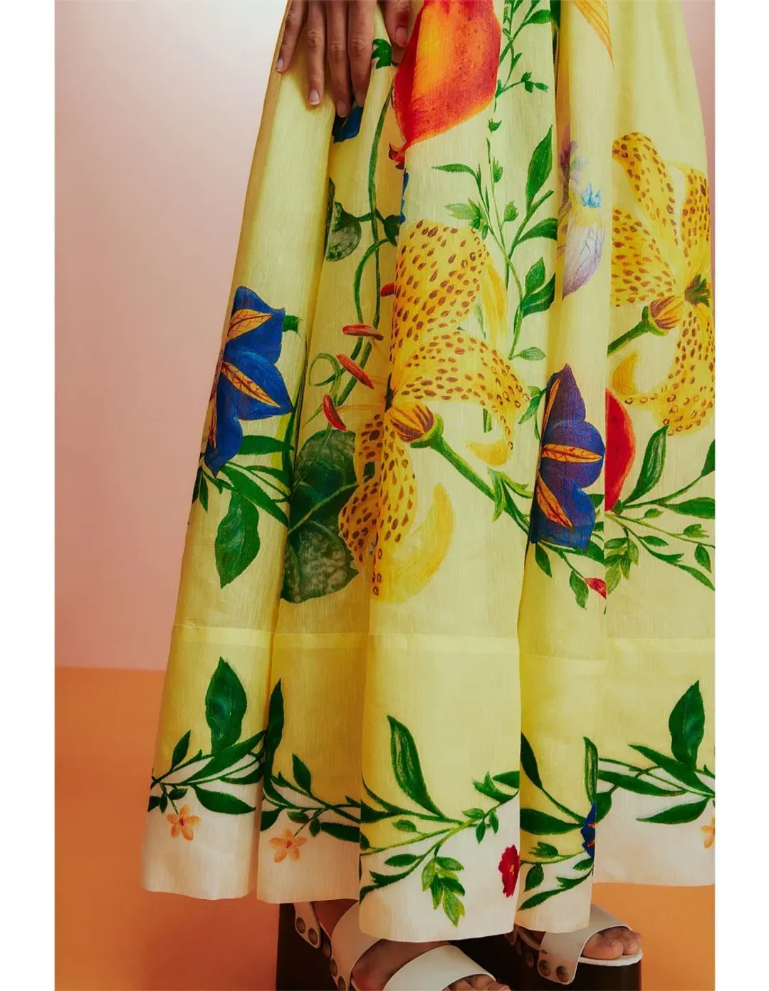 Alemais Dahlia Halter Maxi Gown Yellow Size AU 10 for rent on The Volte - main image