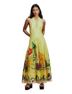 Alemais Dahlia Halter Maxi Gown Yellow Size AU 10 for rent on The Volte - image 19