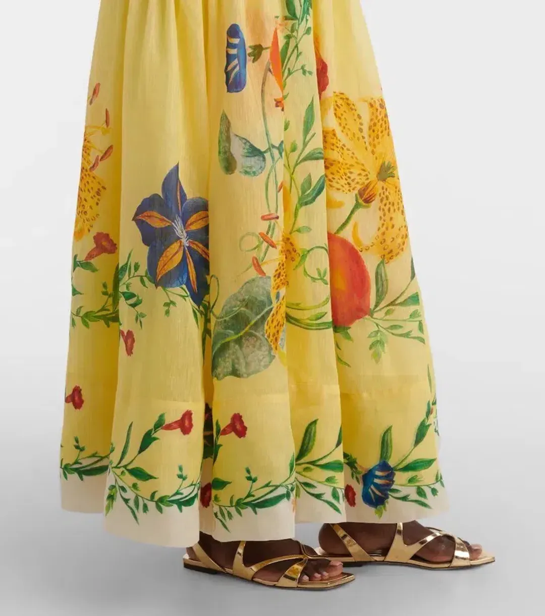 Alemais Dahlia Halter Maxi Gown Yellow Size AU 10 for rent on The Volte - main image