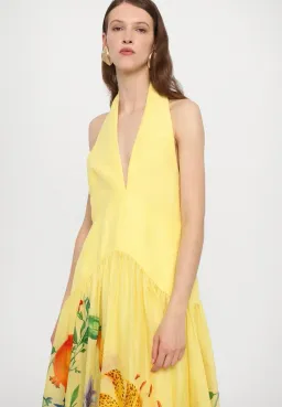 Alemais Dahlia Halter Maxi Gown Yellow Size AU 10 for rent on The Volte - image 24