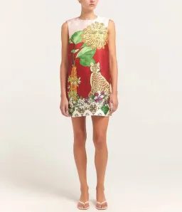 ALEMAIS Tiger Mini Dress Pink Size 10 AU for rent on The Volte - image 1