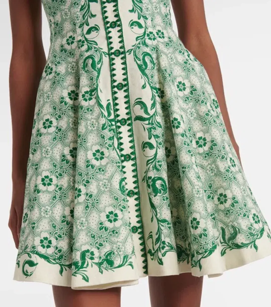 ALEMAIS Airlie Mini Dress Exclusive Olive Size 8 AU for rent on The Volte - main image
