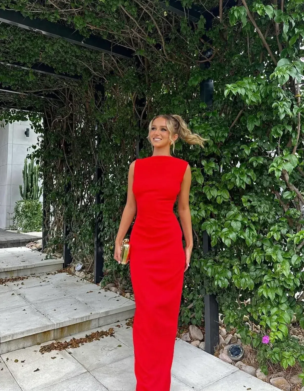 Effie Kats Verona Gown Red for rent on The Volte - main image