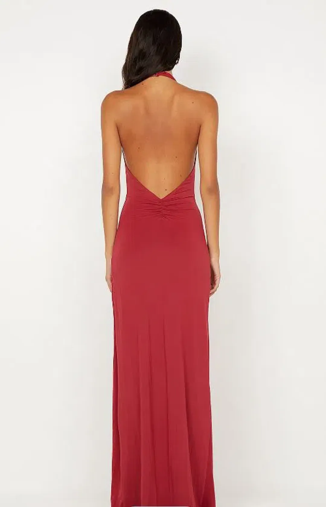 Bec and Bridge Susie Plunge Maxi Dress in Cherry Size 8 for rent on The Volte - main image
