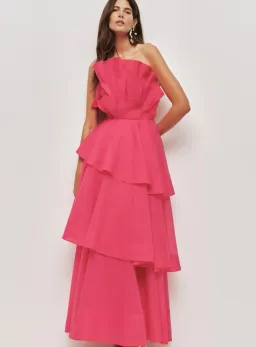 Aje Selestia Gown in Pink Magenta Size 10 for rent on The Volte - image 3