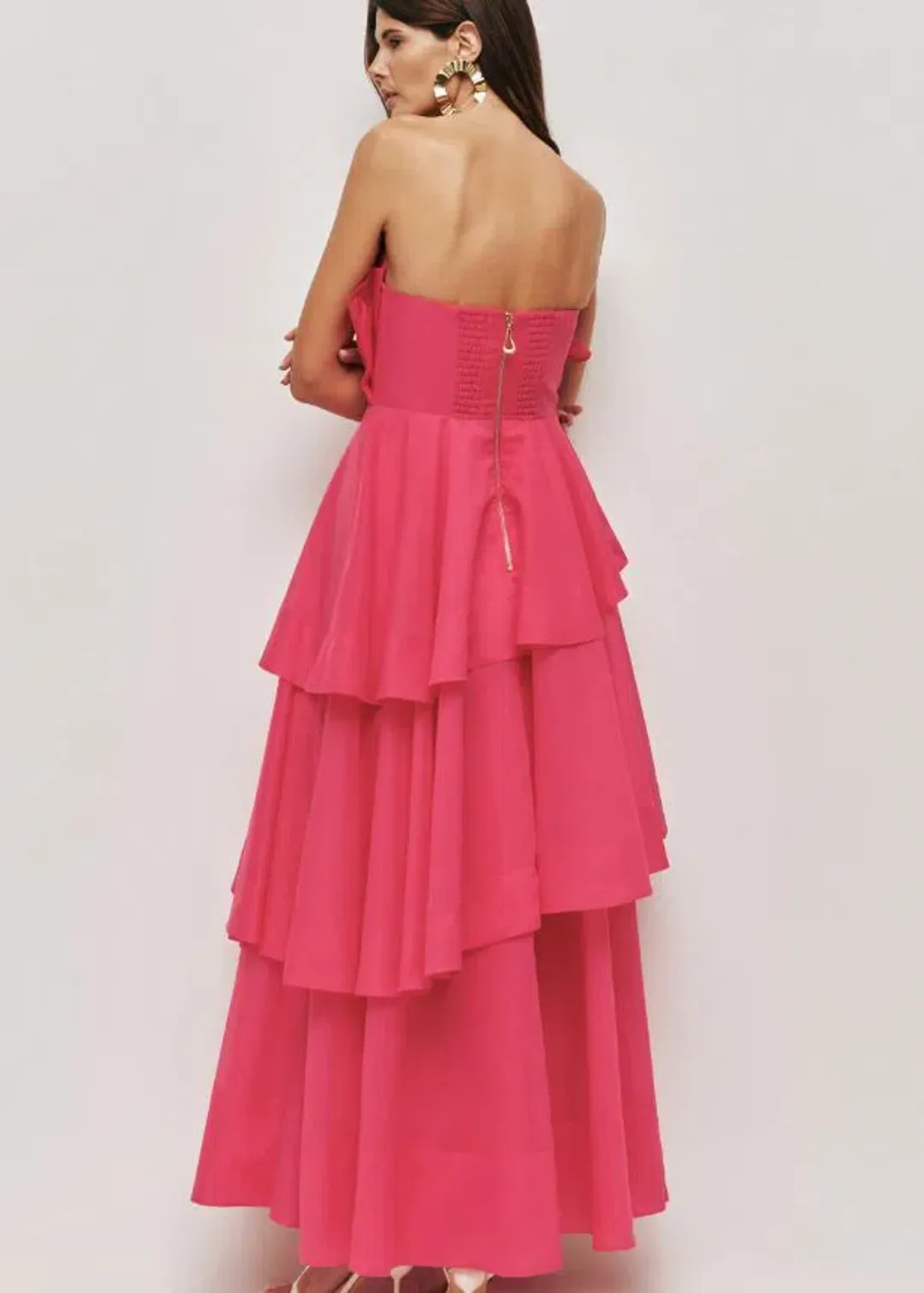 Aje Selestia Gown in Pink Magenta Size 10 for rent on The Volte - main image