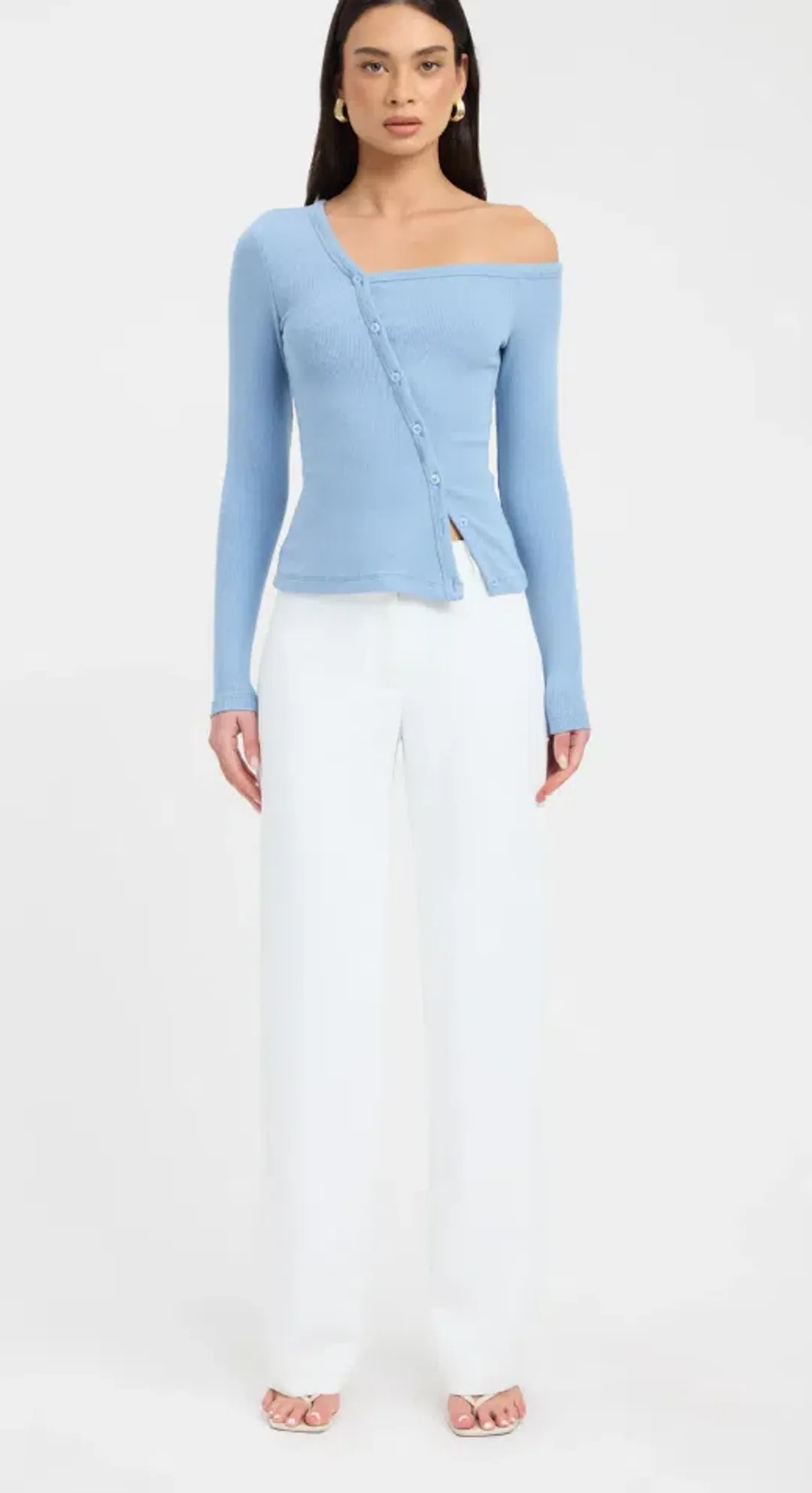 Kookai Bennet Top in Blue size 8 for rent on The Volte - main image