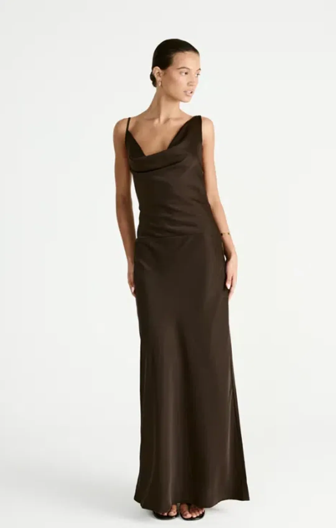 Charcoal Adley Maxi Dress (Chocolate) size 8 for rent on The Volte - main image