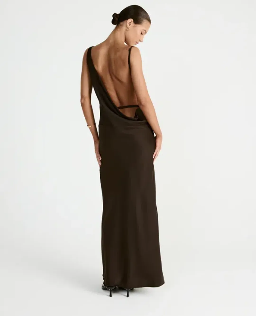 Charcoal Adley Maxi Dress (Chocolate) size 8 for rent on The Volte - main image