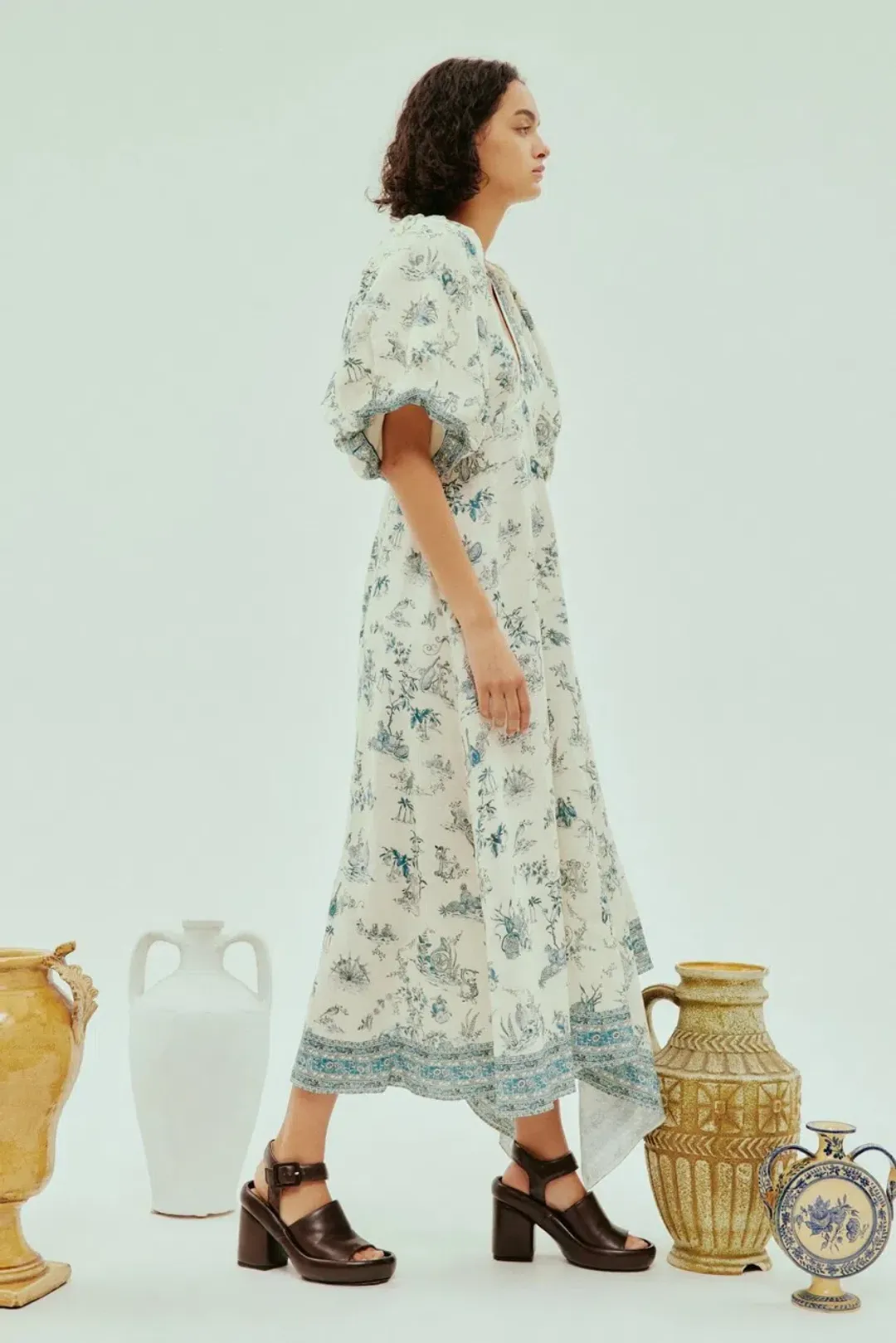 ALEMAIS Casa Midi Dress Print 8 AU for rent on The Volte - main image
