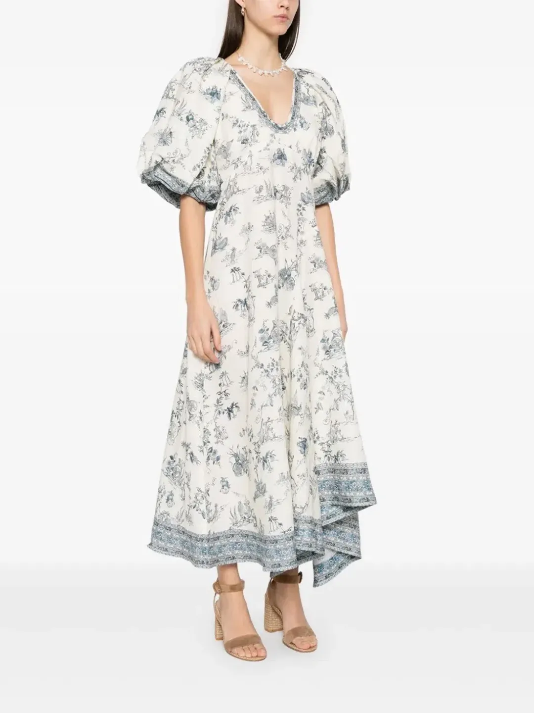 ALEMAIS Casa Midi Dress Print 8 AU for rent on The Volte - main image