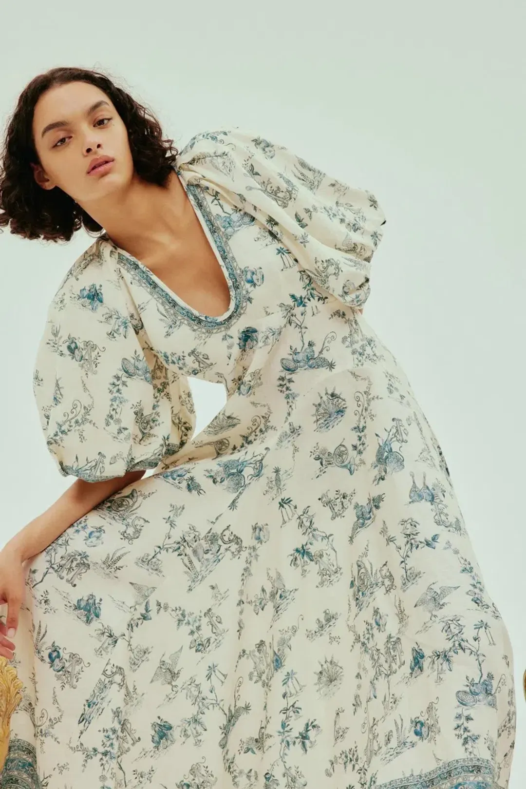 ALEMAIS Casa Midi Dress Print 8 AU for rent on The Volte - main image