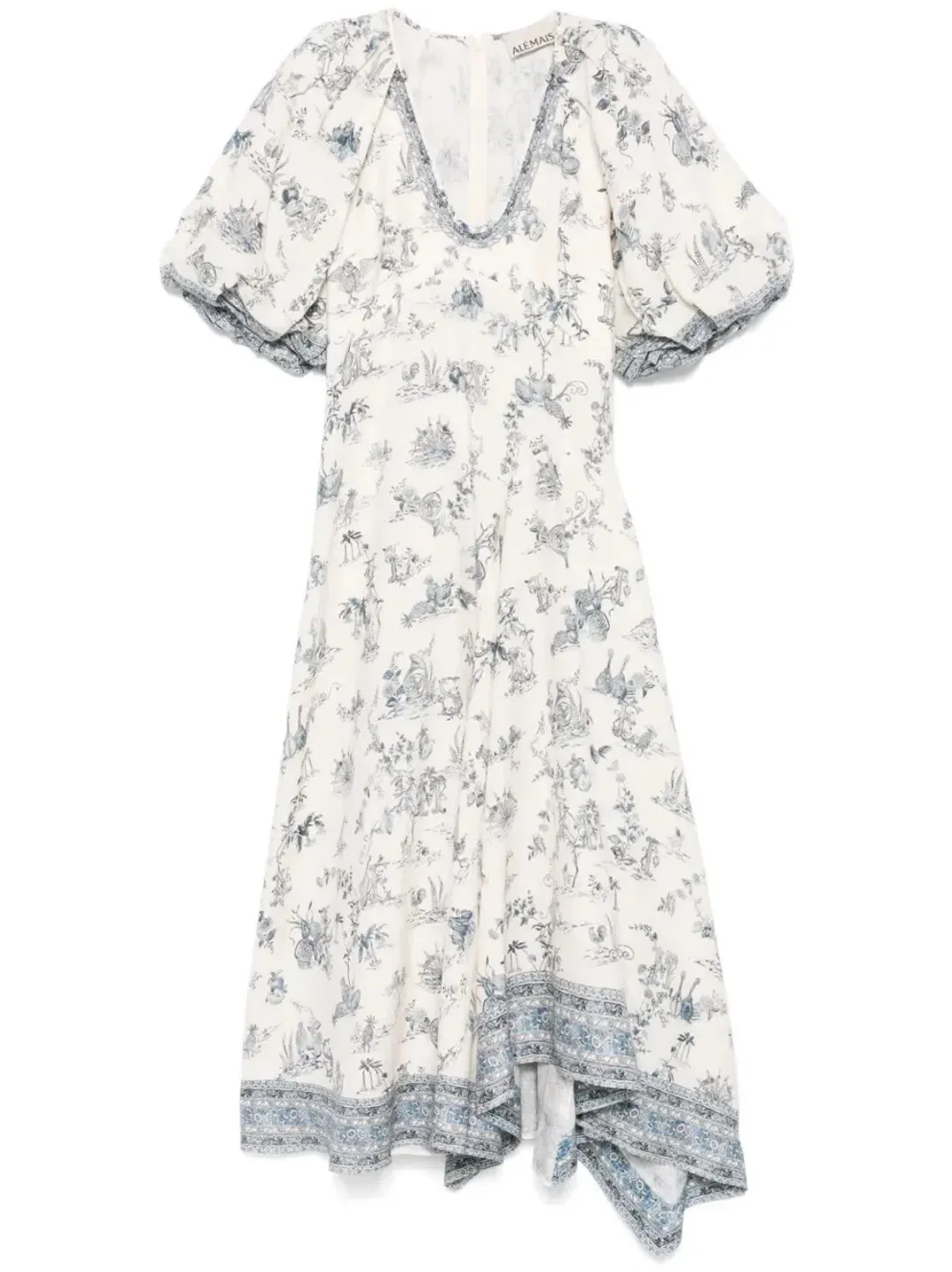 ALEMAIS Casa Midi Dress Print 8 AU for rent on The Volte - main image