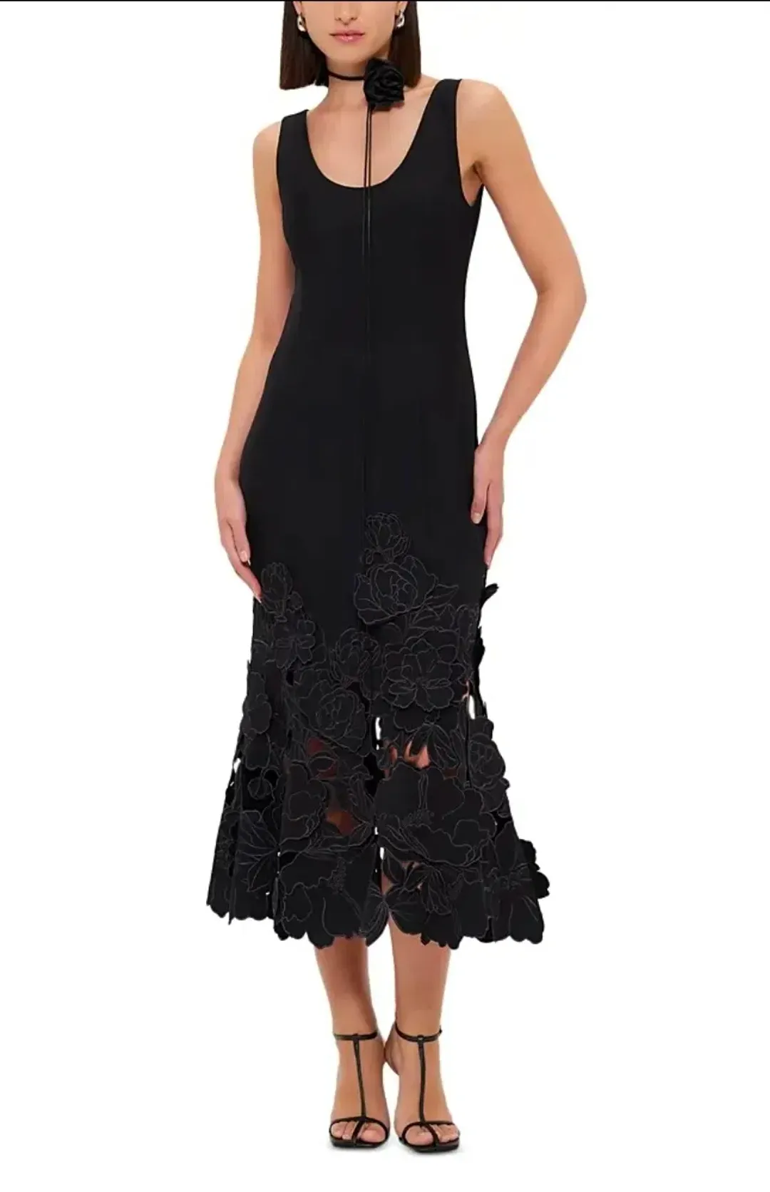 Leo Lin Emily Applique Midi Dress Size 8 for rent on The Volte - main image