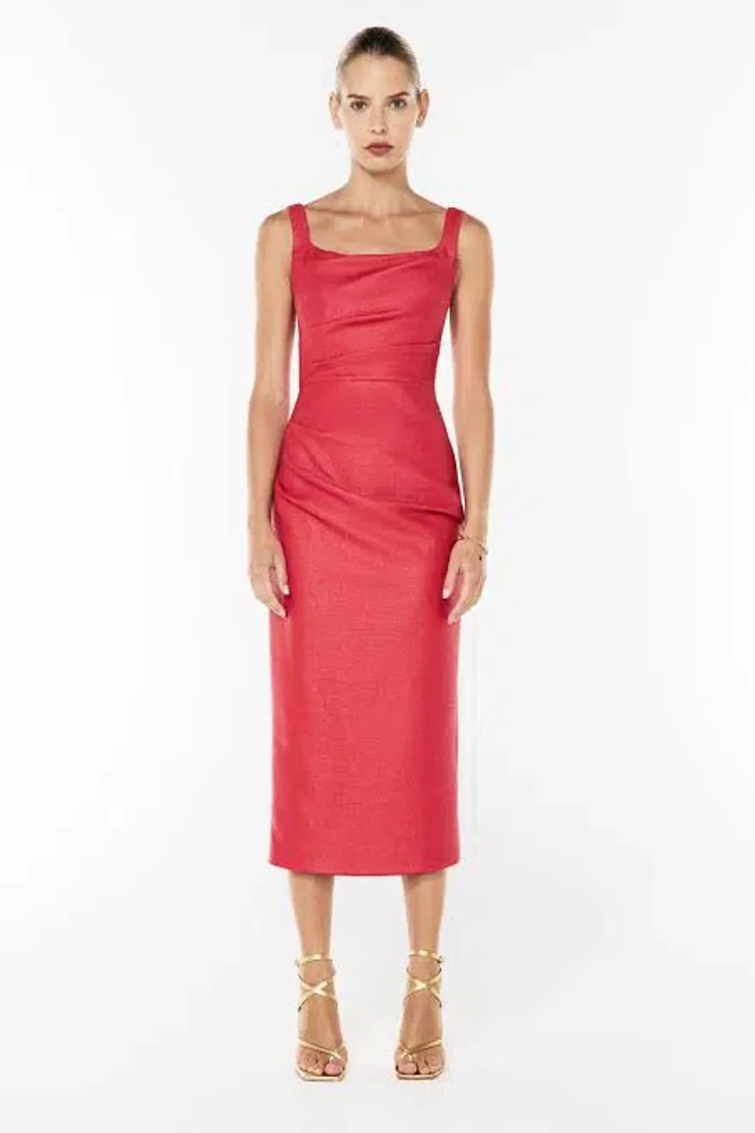 Manning Cartell Love Blossoms Raffia Midi Dress In Red Size 10 for rent on The Volte - main image