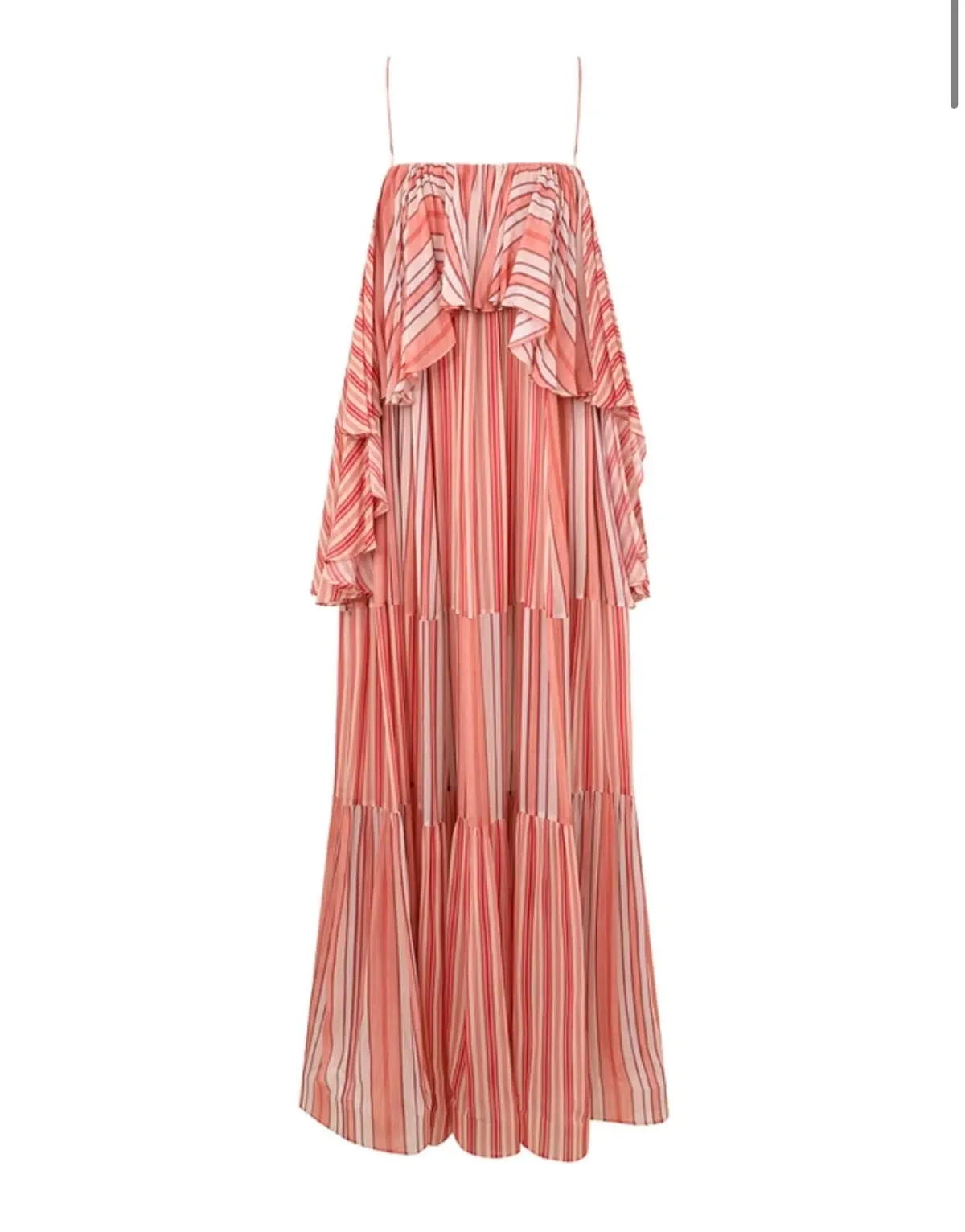 Zimmermann Rebellion Bohemian Slip Dress in Red Stripe Size 1 for rent on The Volte - main image