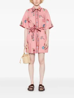 ALEMAIS Timmy Embroidered Mini Dress Pink Size 10 AU for rent on The Volte - image 12