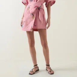 ALEMAIS Timmy Embroidered Shirt & Sarong Skirt Pink Size 10 AU for rent on The Volte - image 5