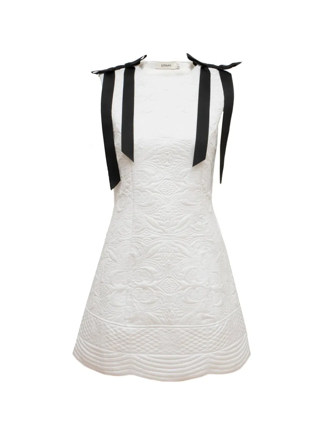 Lovaan Lena Dress Recycled Poly Taffeta White Size 6 for rent on The Volte - main image
