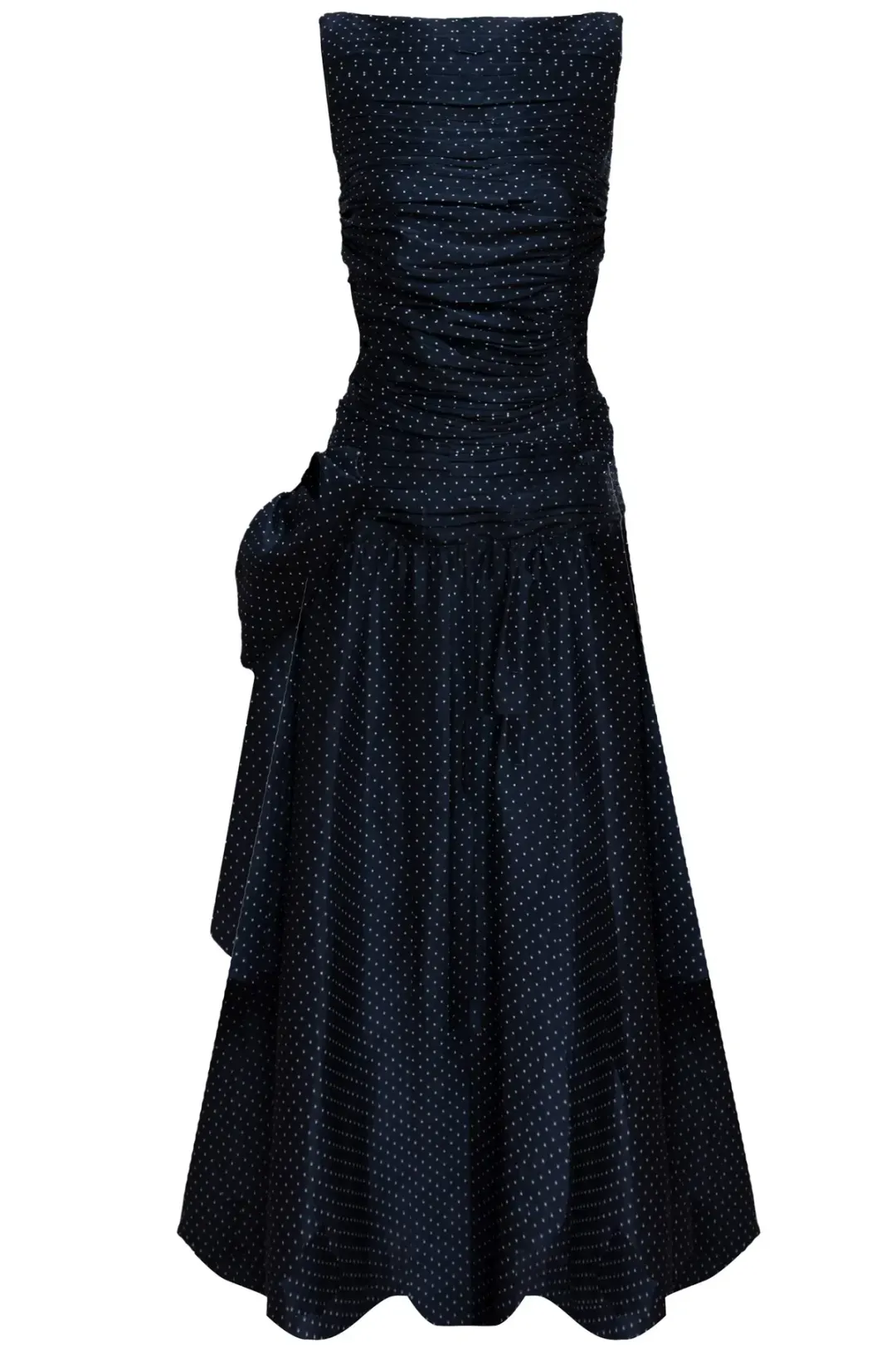 Lovaan Ophelia Dress Silk/Linen Royal Dot Size 6 for rent on The Volte - main image