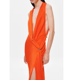MISHA The Harlow Satin Maxi Dress Chilli Red Size AU 8 for rent on The Volte - image 3