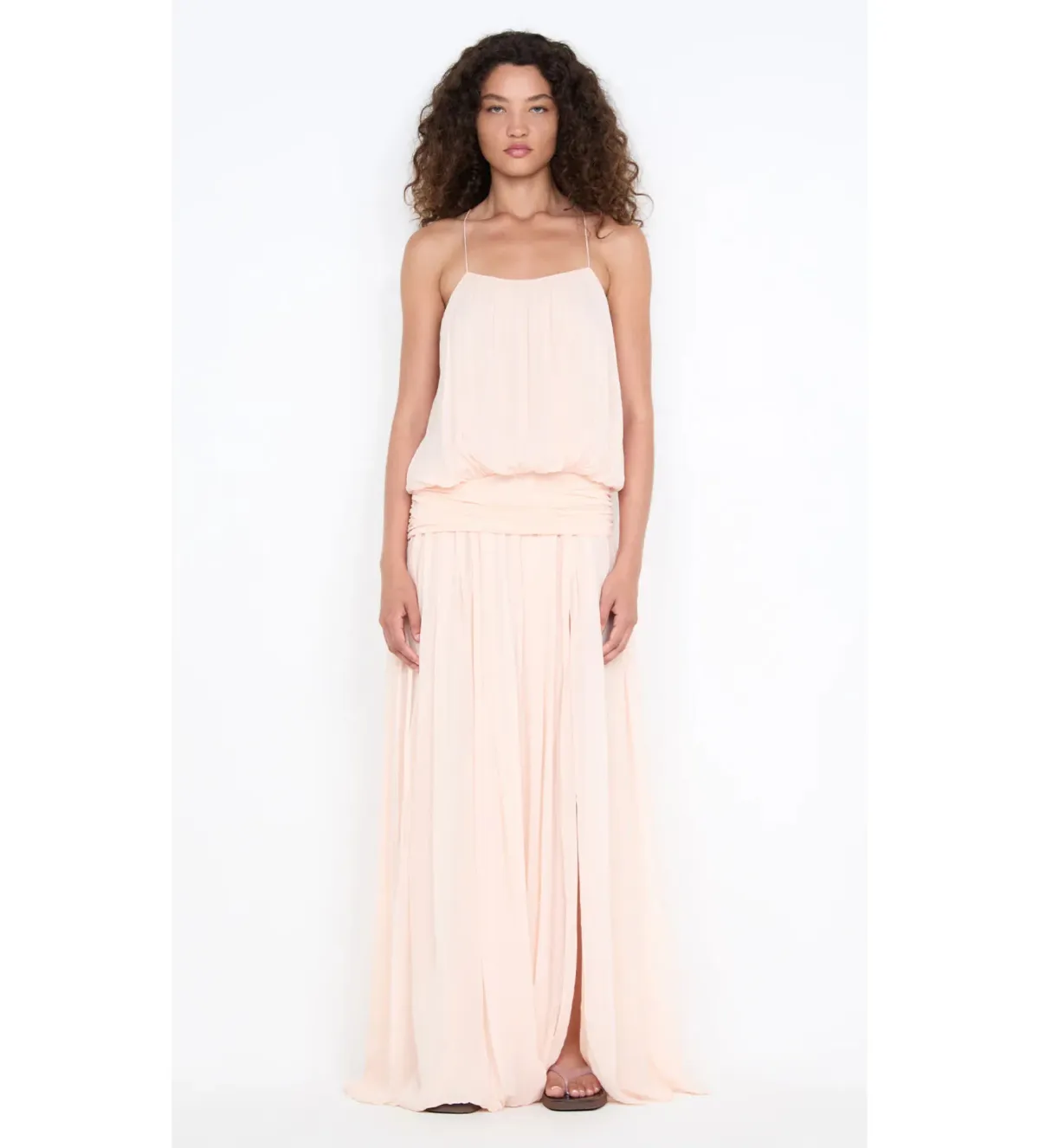 Bec & Bridge Camille Blouson Dress in Peach Size 6 for rent on The Volte - main image