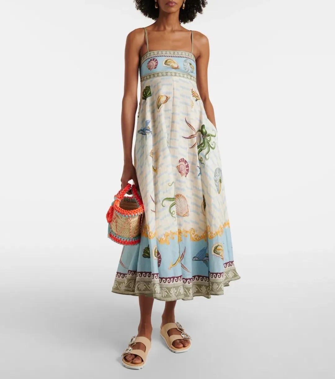Alemais Bath house Sundress size 14 for rent on The Volte - main image