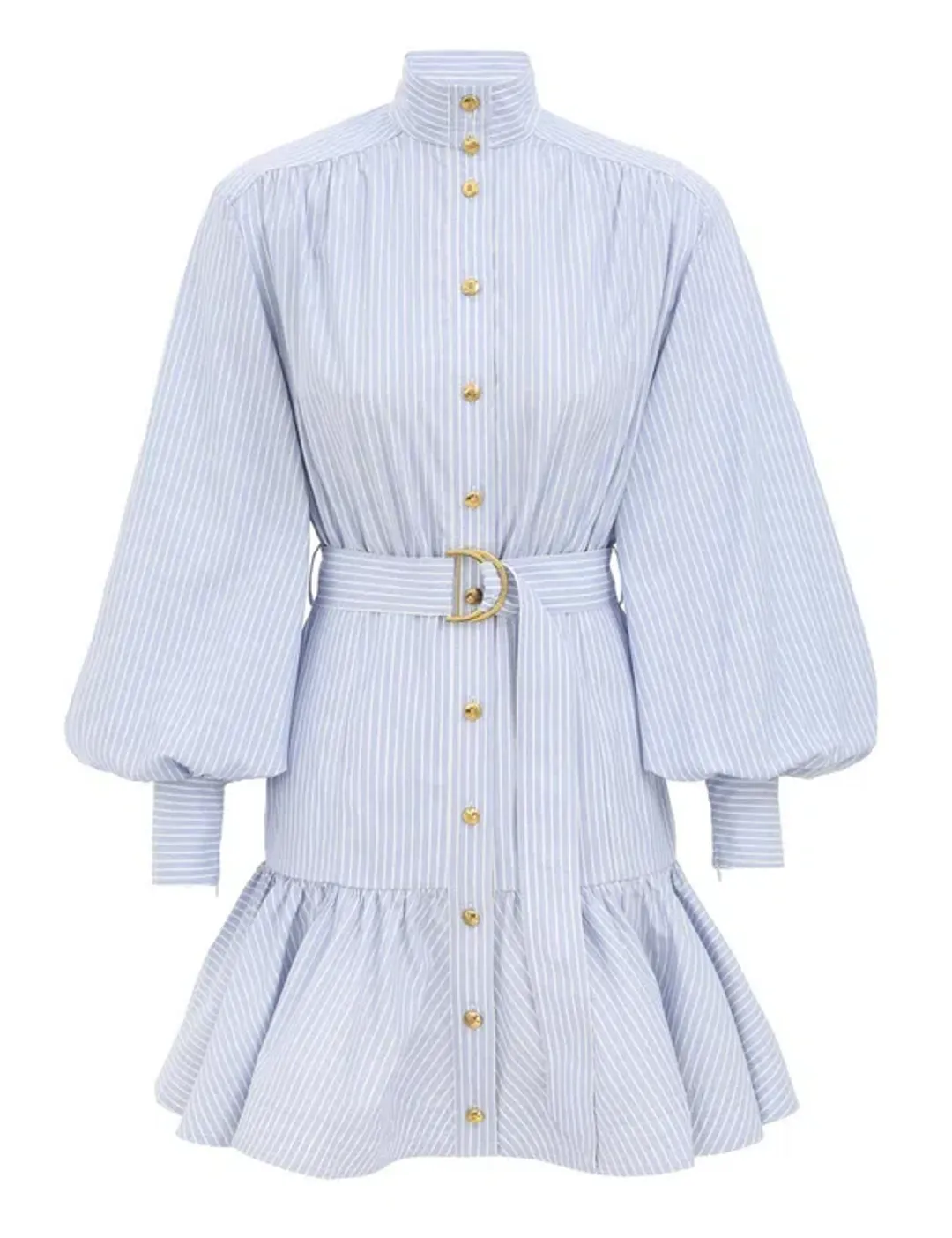 Zimmermann Stripe Utility Mini Dress Size 8 for rent on The Volte - main image