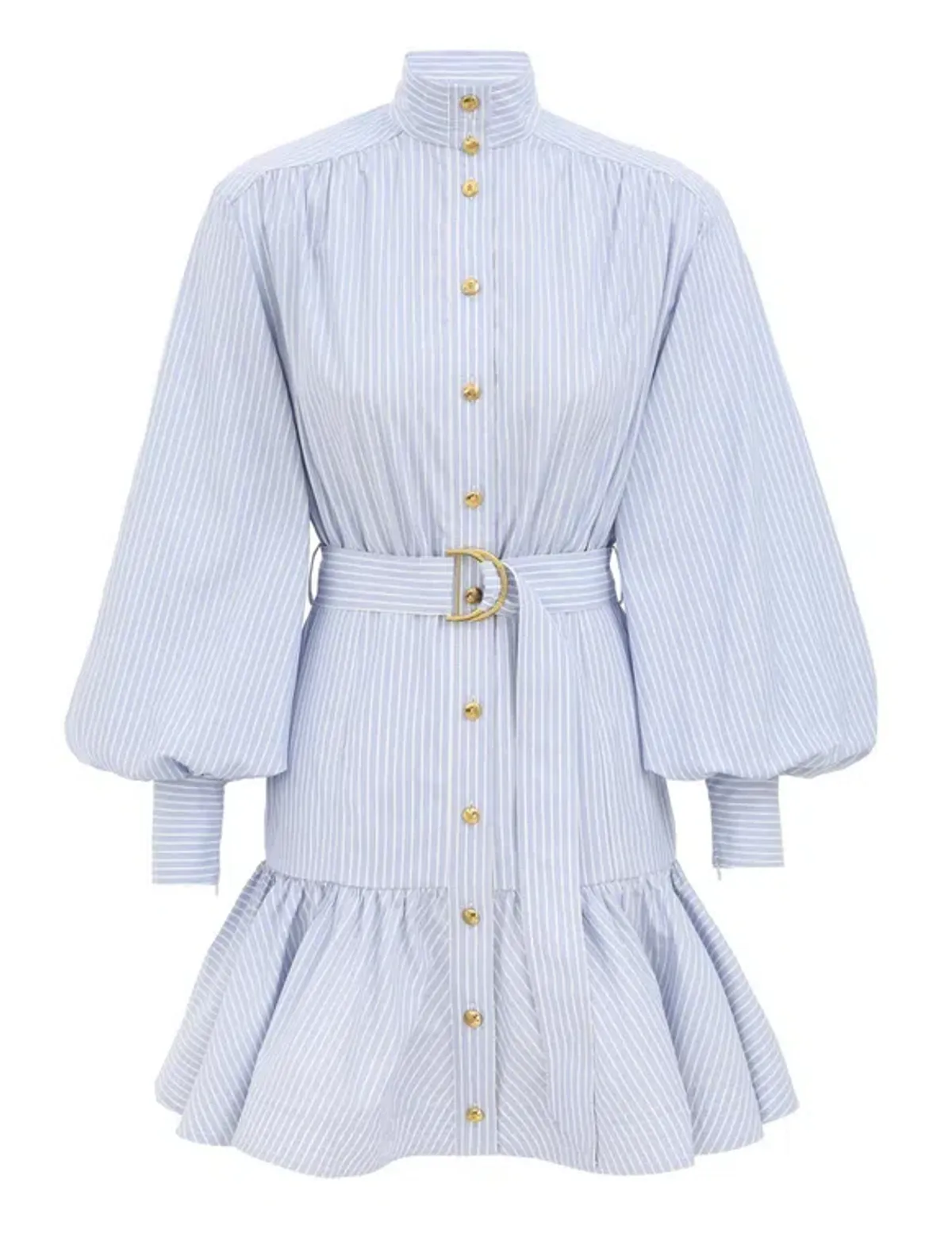 Zimmermann Stripe Utility Mini Dress Size 8 for rent on The Volte - main image
