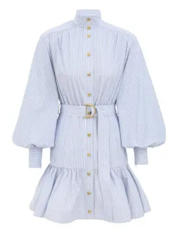 Zimmermann Stripe Utility Mini Dress Size 8 for rent on The Volte - image 1