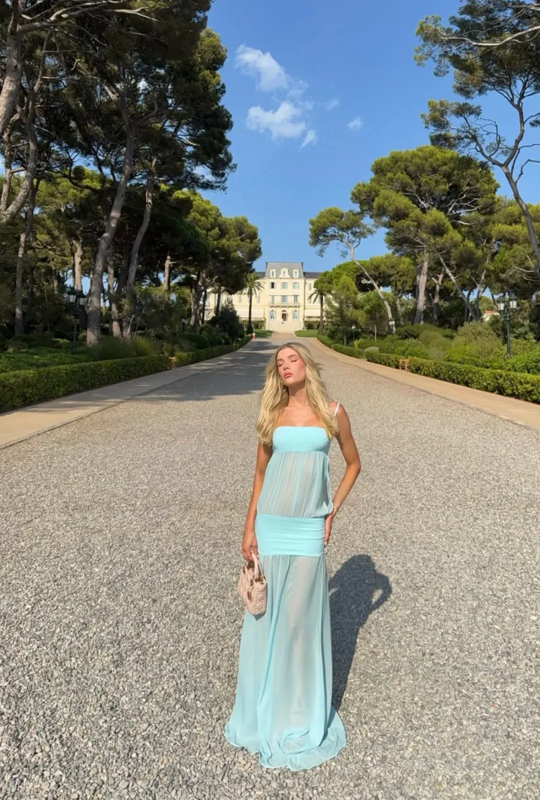 Ance Gria Romeo Gown Aqua Blue size XS 6 AU for rent on The Volte - main image