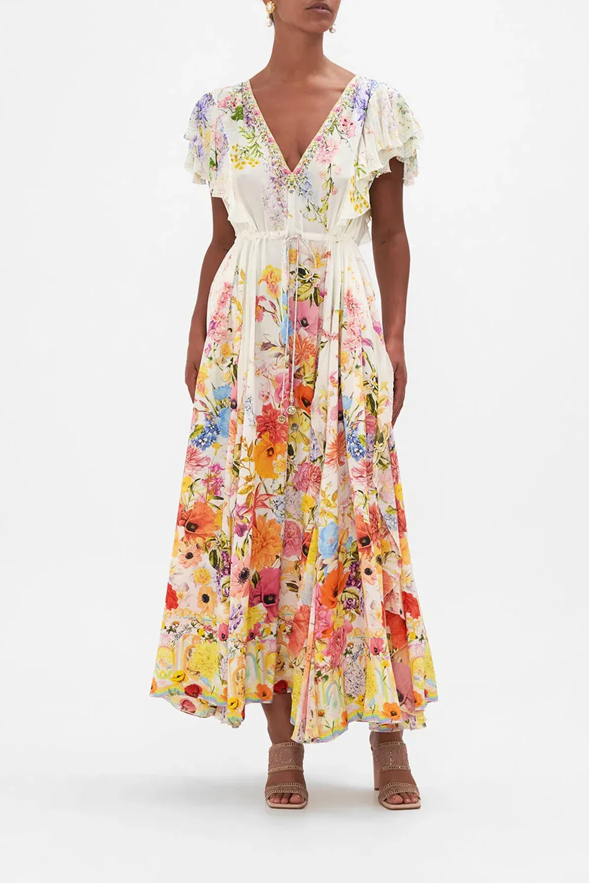 Camilla All Over Ruffle Dress Sunlight Symphony size XXL for rent on The Volte - main image