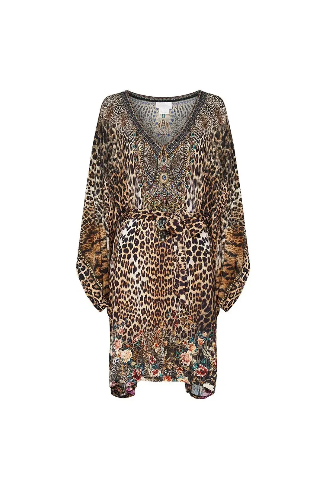 Camilla V Neck Jersey Short Kaftan With Tie Call Of The Cathedral size OS for rent on The Volte - main image