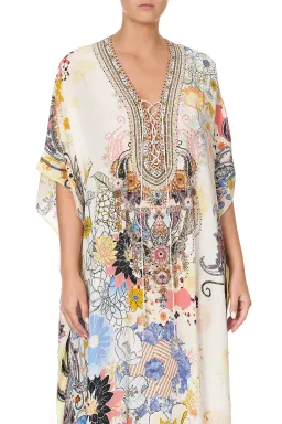 Camilla Lace Up Kaftan Britain Bouquet OS for rent on The Volte - image 7