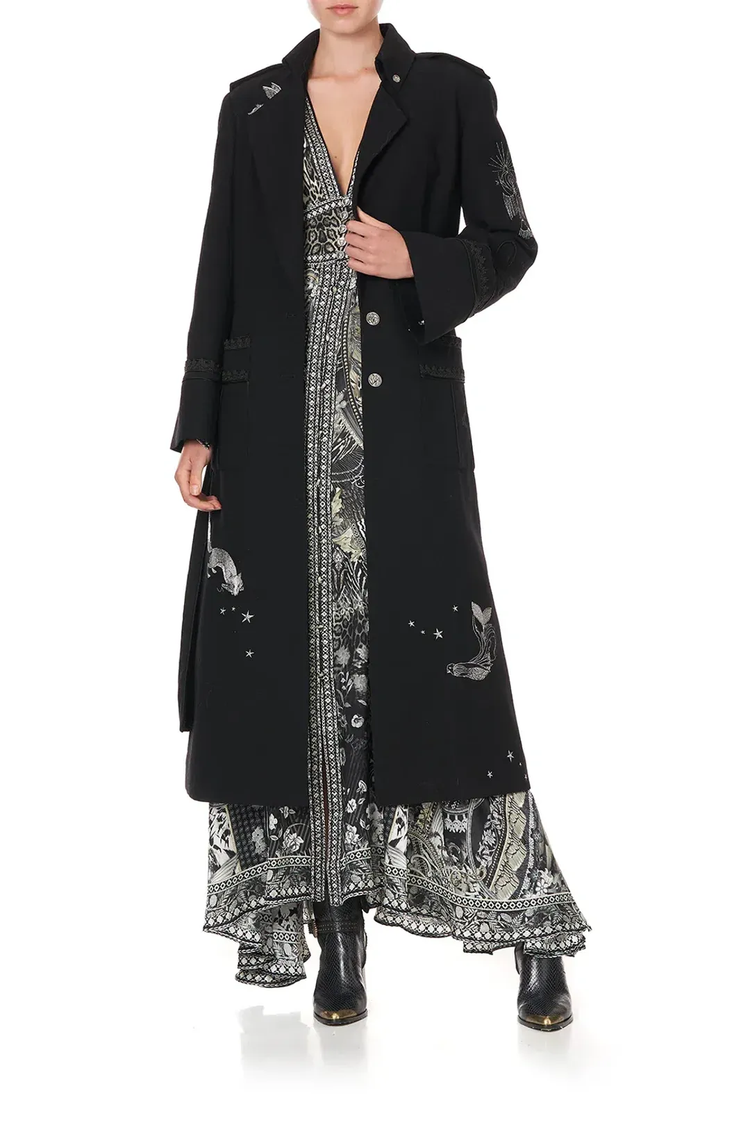 Camilla Kimono Sleeve Dress With Shirring Detail One Tribe size 3XL for rent on The Volte - main image