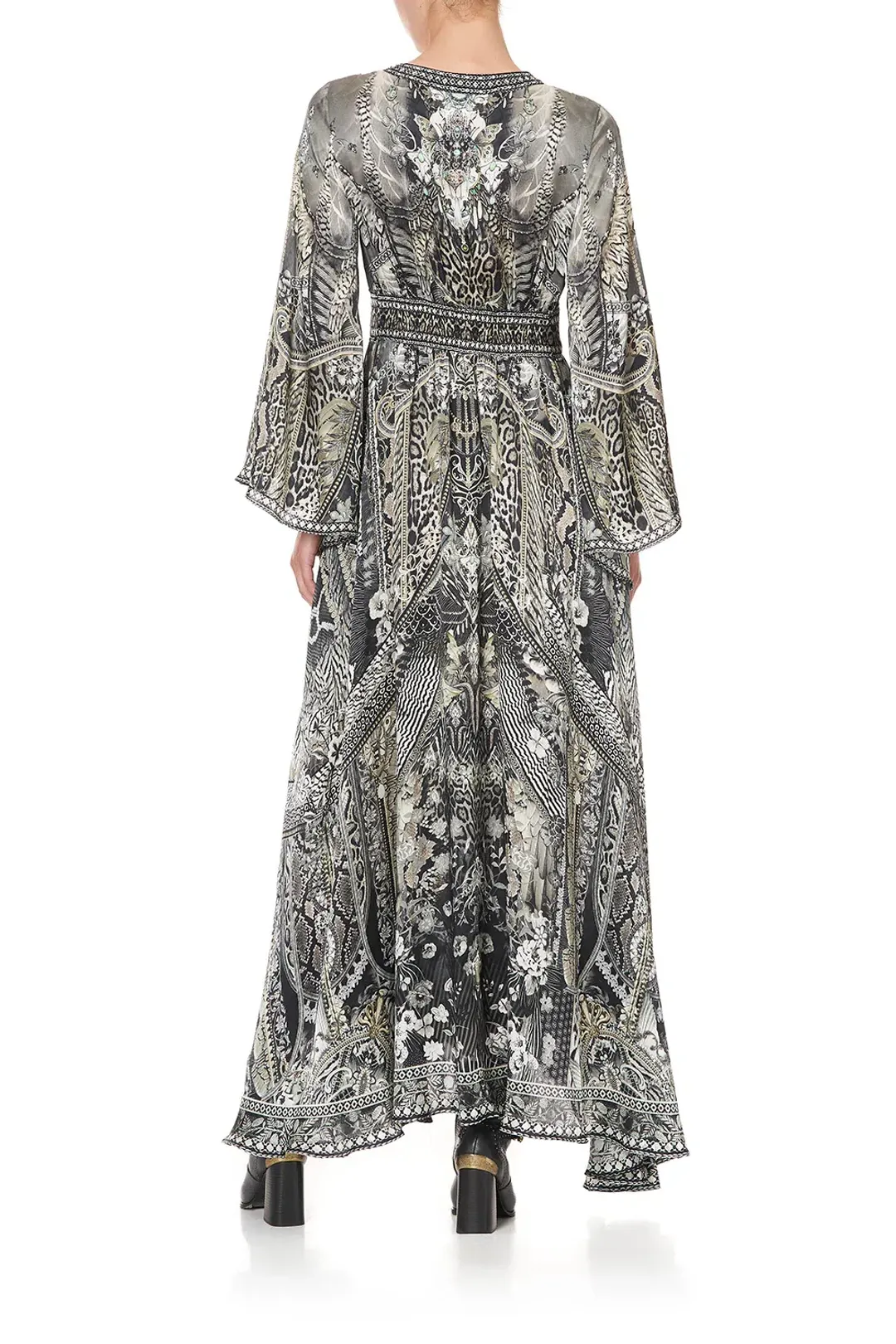 Camilla Kimono Sleeve Dress With Shirring Detail One Tribe size 3XL for rent on The Volte - main image