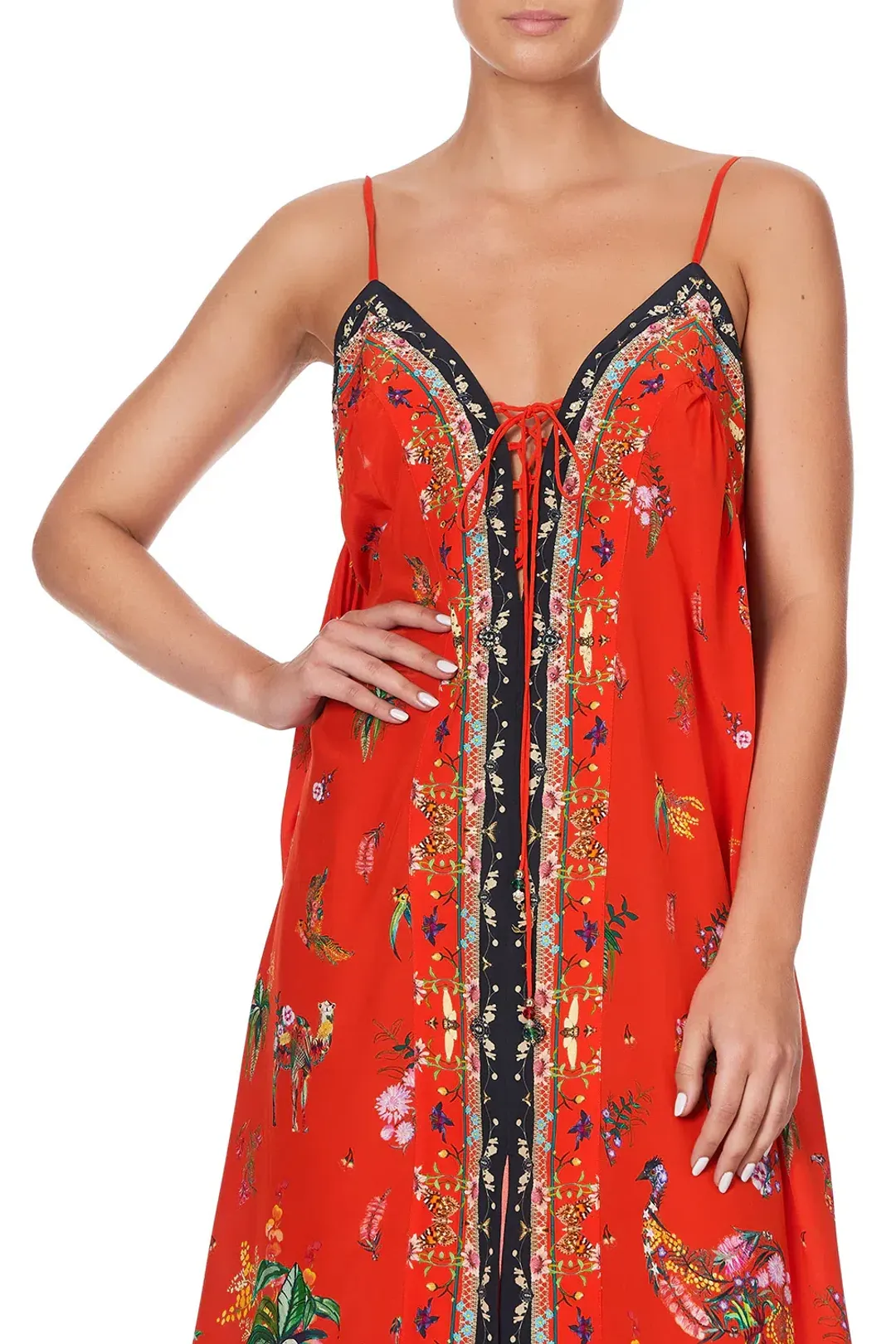 Camilla Lace Up Front Dress Cinema Paradiso size XXL for rent on The Volte - main image