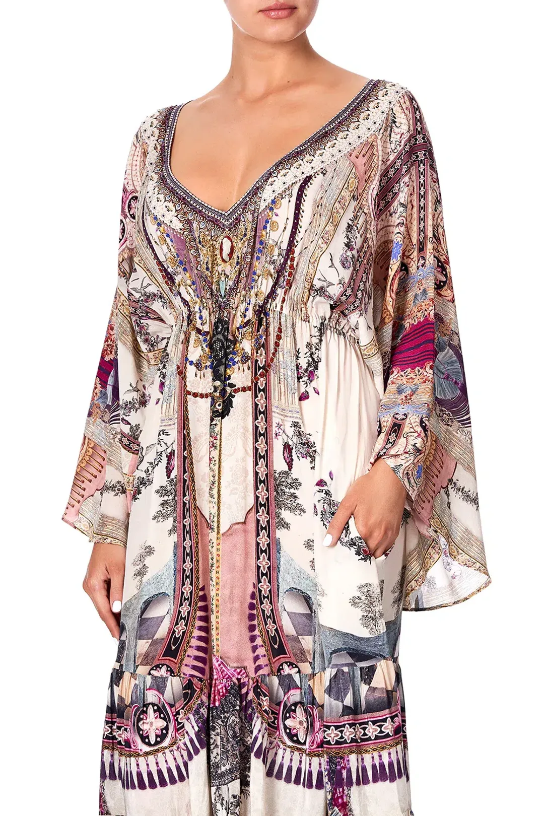 Camilla Gathered Panel Dress Violet City size XXL for rent on The Volte - main image