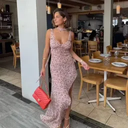 Arcina Ori Amelie Dress In Floral Pink Size 10/ M for rent on The Volte - image 1