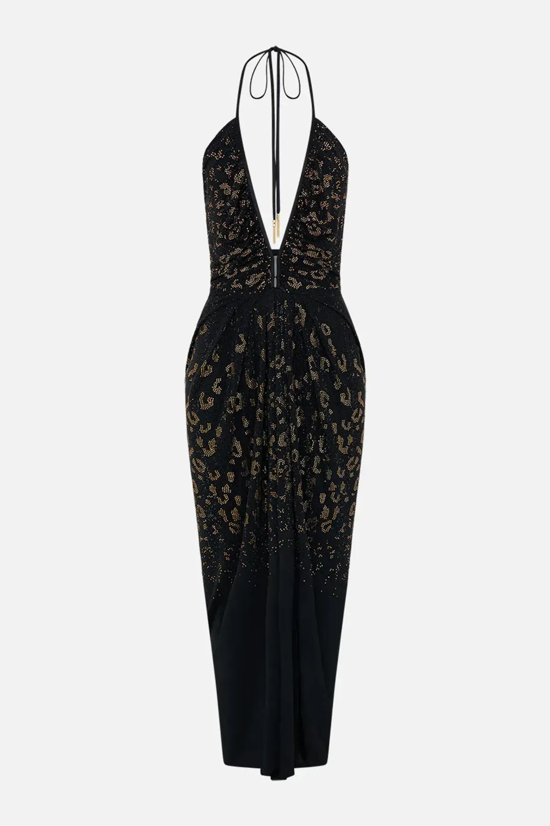 Camilla V Neck Gathered Jersey Dress Mosaic Muse size XXL for rent on The Volte - main image