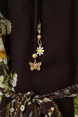 Camilla Long Dress With Handkerchief Sleeve Dish It, Daisy OS for rent on The Volte - image 7