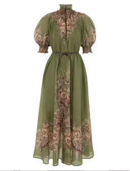 Zimmermann OTTIE SWING MAXI DRESS khaki size 4 / AU16 for rent on The Volte - image 3