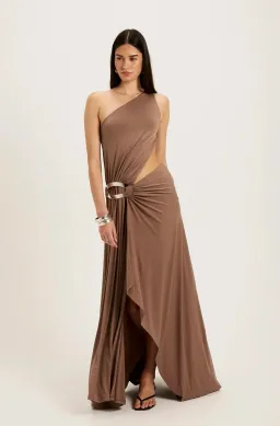 Ance Gria Serena Gown in taupe size XS  for rent on The Volte - image 2