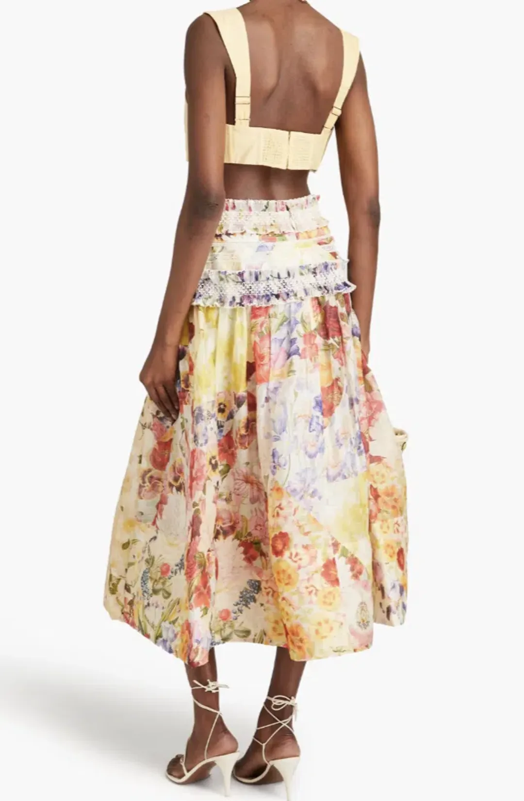 Zimmerman Floral Wonderland Midi Skirt - Size 10 for rent on The Volte - main image