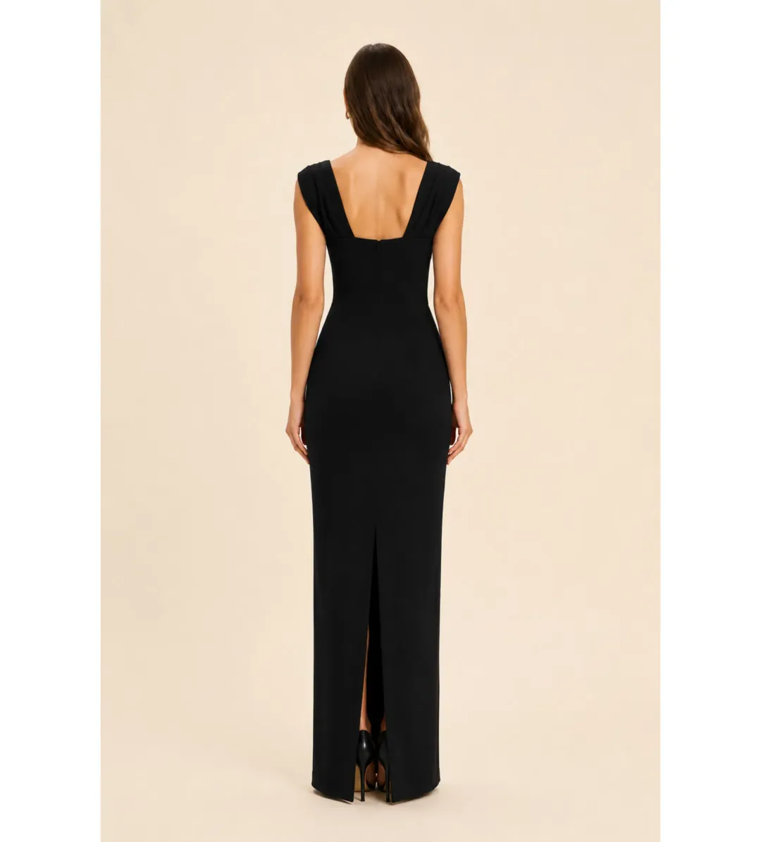 Rachel Gilbert Malia Gown with Crystal Embellishments in Black Size AU12 for rent on The Volte - main image