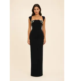 Rachel Gilbert Malia Gown with Crystal Embellishments in Black Size AU12 for rent on The Volte - image 1