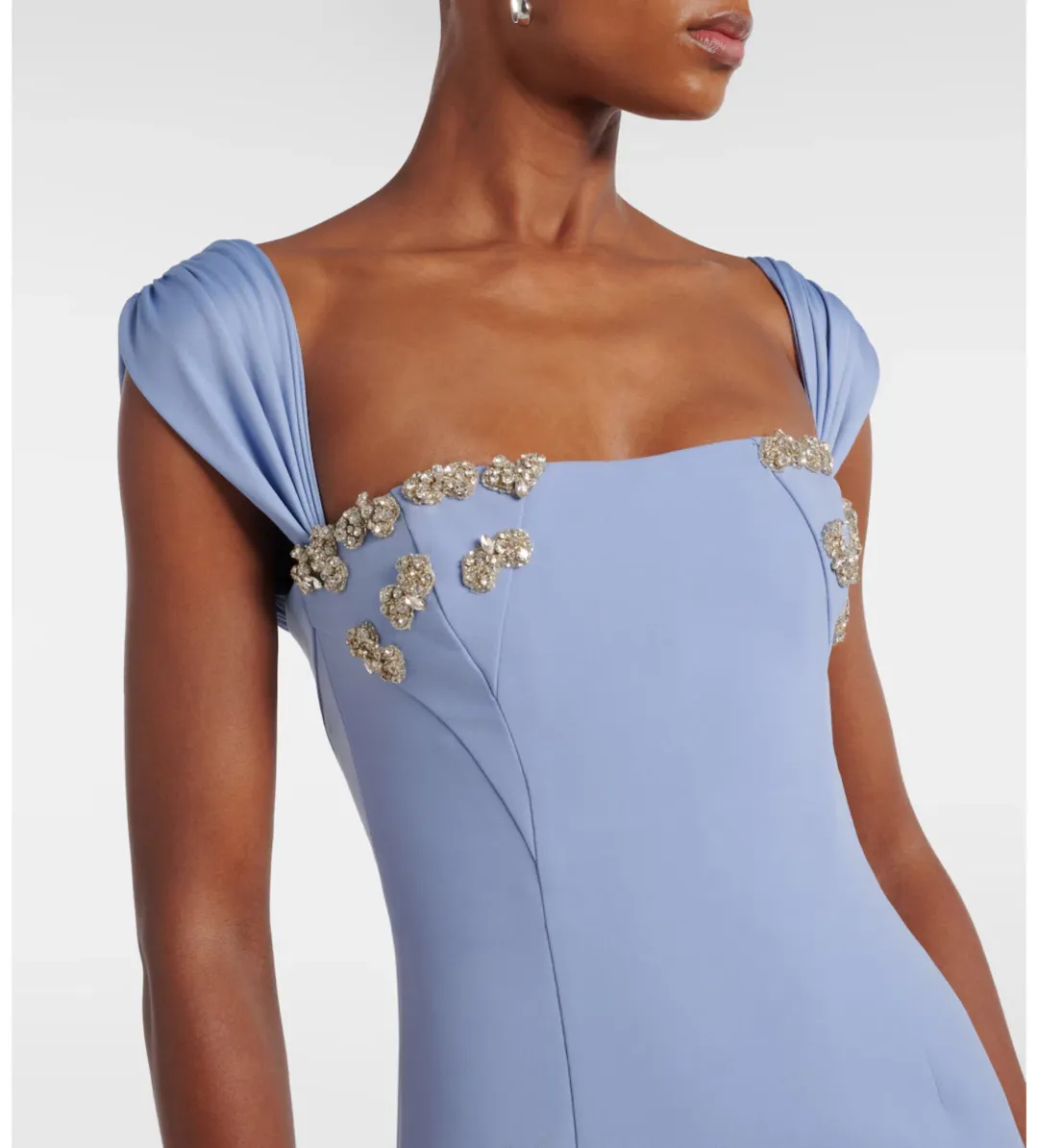 Rachel Gilbert Malia Gown with Crystal Embellishments in Blue AU8 for rent on The Volte - main image